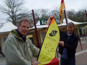 极限风筝旗帜在比利时